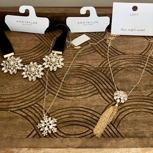 Lot of three NWT loft/Ann Taylor necklaces